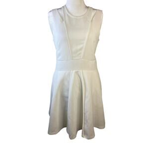 AX Armani Exchange Size 14 White Open Shoulder Fit & Flare Dress Wedding Elegant